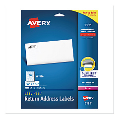 Avery 5195 Easy Peel White Address Labels