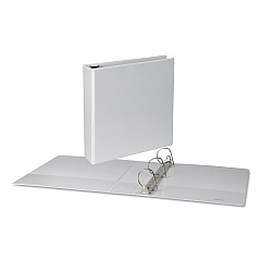Universal Slant-Ring View Binder, 3 Rings, 2" Capacity, 11 x 8.5, White, 4/Pack (UNV20746PK)