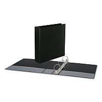 Universal Slant-Ring View Binder, 3 Rings, 2" Capacity, 11 x 8.5, Black (UNV20745)