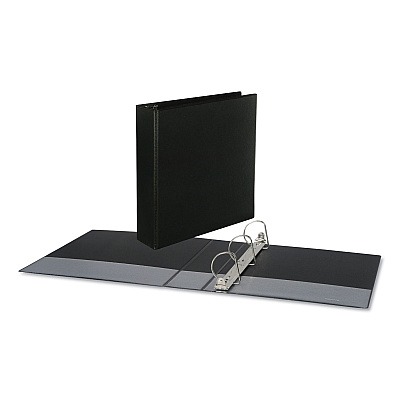 Universal Slant-Ring View Binder, 3 Rings, 2" Capacity, 11 x 8.5, Black (UNV20745)