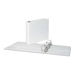 Universal Slant-Ring View Binder, 3 Rings, 3" Capacity, 11 x 8.5, White (UNV20748)