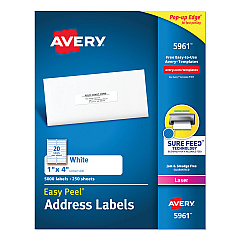 Avery 5961 Easy Peel White Address Labels