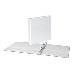 Universal Slant-Ring View Binder, 3 Rings, 1.5" Capacity, 11 x 8.5, White (UNV20744)