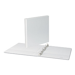 Universal Slant-Ring View Binder, 3 Rings, 1" Capacity, 11 x 8.5, White (UNV20742)