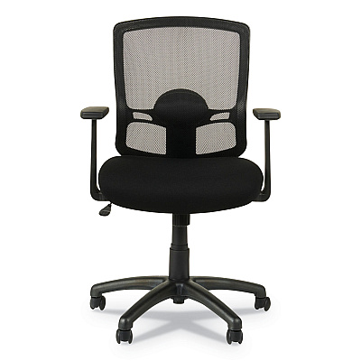 Alera Etros Series Mesh Mid-Back Chair, Supports Up to 275 lb, 18.03" to 21.96" Seat Height, Black (ALEET42ME10B)
