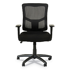 Alera Elusion II Series Mesh Mid-Back Swivel/Tilt Chair, Adjustable Arms, Supports 275lb, 17.51" to 21.06" Seat Height, Black (ALEELT4214F)