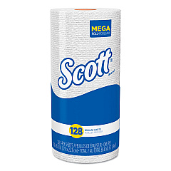 Scott Kitchen Roll Towels, 11 x 8.75, White, 128/Roll, 20 Rolls/Carton (41482)