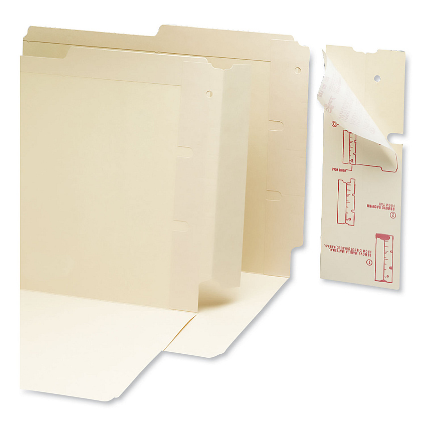 Smead End Tab Converters, Straight Tab, Manila, 3.25" Wide, 500/Box (68080)