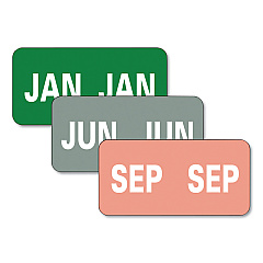 Smead Monthly End Tab File Folder Labels, JAN-DEC, 0.5 x 1, Assorted, 25/Sheet, 120 Sheets/Box (67450)