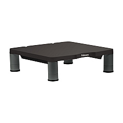Fellowes Standard Monitor Riser, 13.38" x 13.63" x 2" to 4", Graphite, Supports 60 lbs (9169301)