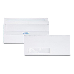 Quality Park Redi-Seal Envelope, Address Window, #10, Commercial Flap, Redi-Seal Closure, 4.13 x 9.5, White, 500/Box (21318)