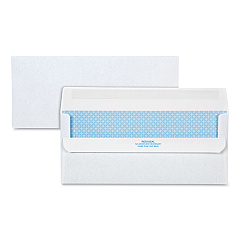 Quality Park Redi-Seal Envelope, Security Tinted, #10, Commercial Flap, Redi-Seal Closure, 4.13 x 9.5, White, 500/Box (11218)
