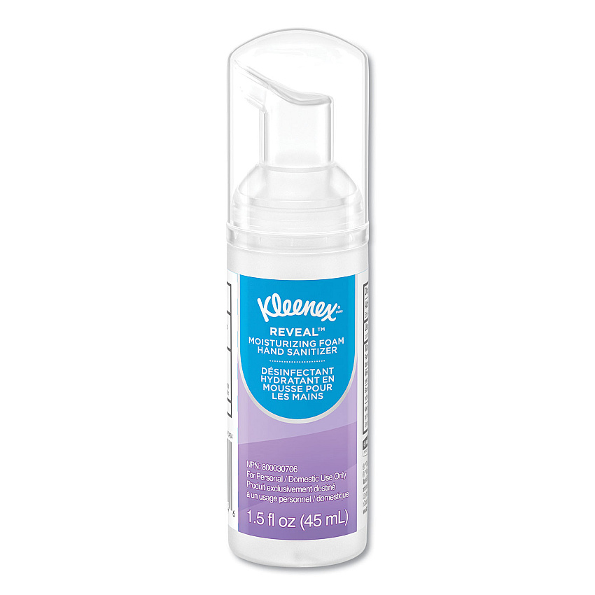 Kleenex Ultra Moisturizing Foam Hand Sanitizer, 1.5 oz Pump Bottle, Unscented (34604EA)