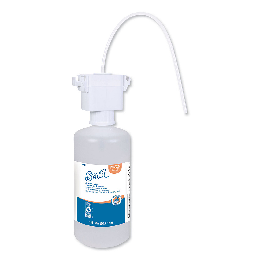 Scott Control Antimicrobial Foam Skin Cleanser, Unscented, 1,500 mL Refill, 2/Carton (11279)