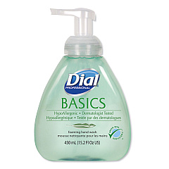 Dial Professional Basics Hypoallergenic Foaming Hand Wash, Honeysuckle, 15.2 oz (98609EA)