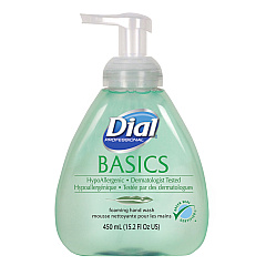 Dial Professional Basics Hypoallergenic Foaming Hand Wash, Honeysuckle, 15.2 oz, 4/Carton (98609)
