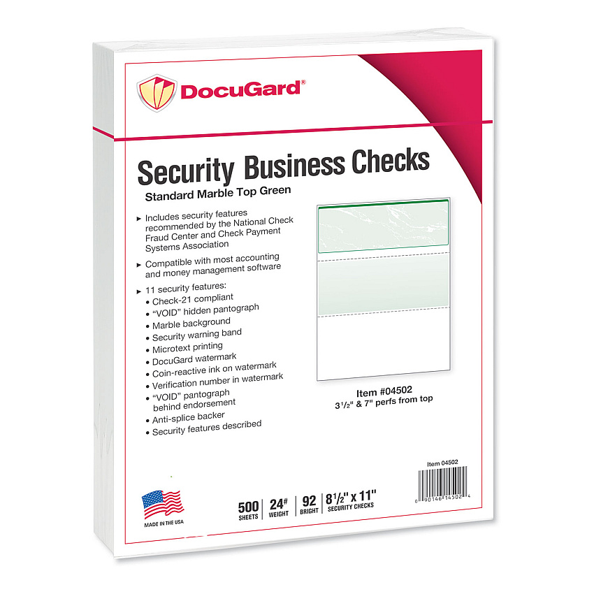 DocuGard 04502 Security Business Checks
