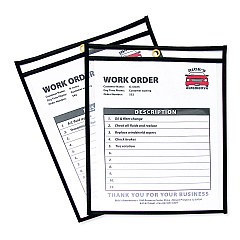 C-Line Shop Ticket Holders, Stitched, Both Sides Clear, 50 Sheets, 8.5 x 11, 25/Box (46911)