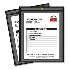 C-Line Shop Ticket Holders, Stitched, One Side Clear, 75 Sheets, 9 x 12, 25/Box (45912)
