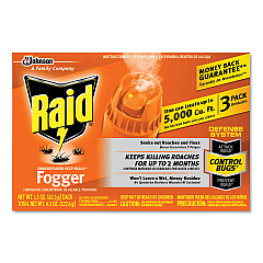 Raid Concentrated Deep Reach Fogger, 1.5 oz Aerosol Can, 3/Pack, 12 Packs/Carton (305690)