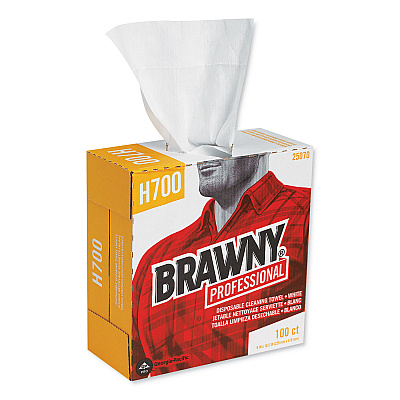 Brawny Professional Medium Weight HEF Shop Towels, 9 1/8 x 16 1/2, 100/Box, 5 Boxes/Carton (25070CT)