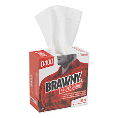 Brawny Professional Medium Duty Premium DRC Wipers, 9.25 x 16.3, White, 90/Box (2007003)