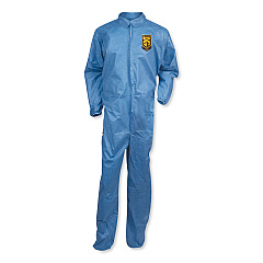 KleenGuard A20 Coveralls, MICROFORCE Barrier SMS Fabric, X-Large, Blue, 24/Carton (58504)