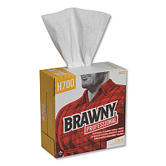 Brawny Professional Heavyweight HEF Disposable Shop Towels, 9 x 12.5, White, 176/Box, 10 Box/Carton (29322)