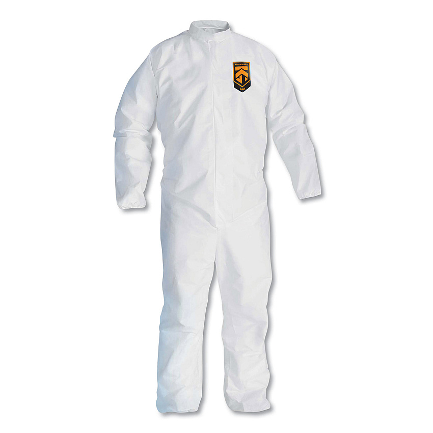 KleenGuard A30 Elastic-Back Coveralls, White, 2X-Large, 25/Carton (46005)