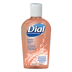 Dial Professional Hair + Body Wash, Neutral Scent, 7.5 oz Flip Cap, 24/Carton (04014)