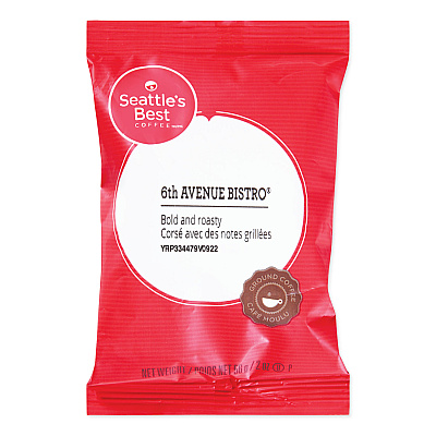 Seattle's Best Premeasured Coffee Packs, 6th Avenue Bistro, 2 oz Packet, 18/Box (11008560)