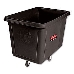 Rubbermaid Commercial Cube Truck, Rectangular, 600 lb Capacity, Black (4619BLA)