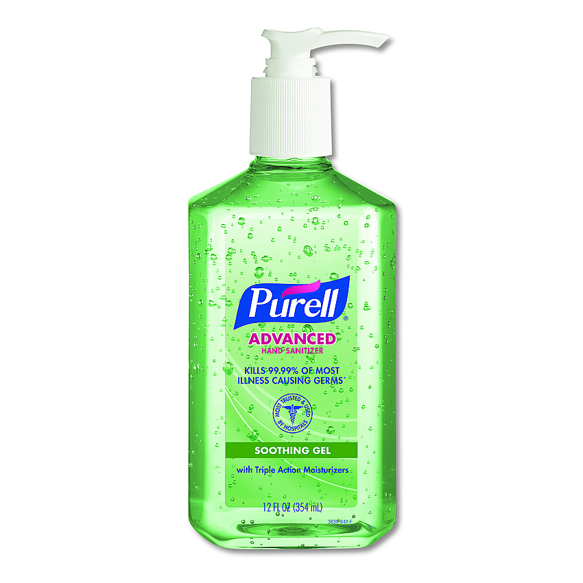 PURELL Advanced Soothing Gel Hand Sanitizer, Fresh Scent with Aloe and Vitamin E, 12 oz Pump Bottle (363912EA)