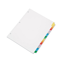 AbilityOne 7530013683493 SKILCRAFT Multiple Index Sheets, 31-Tab, 1 to 31, 11 x 8.5, White, 1 Set