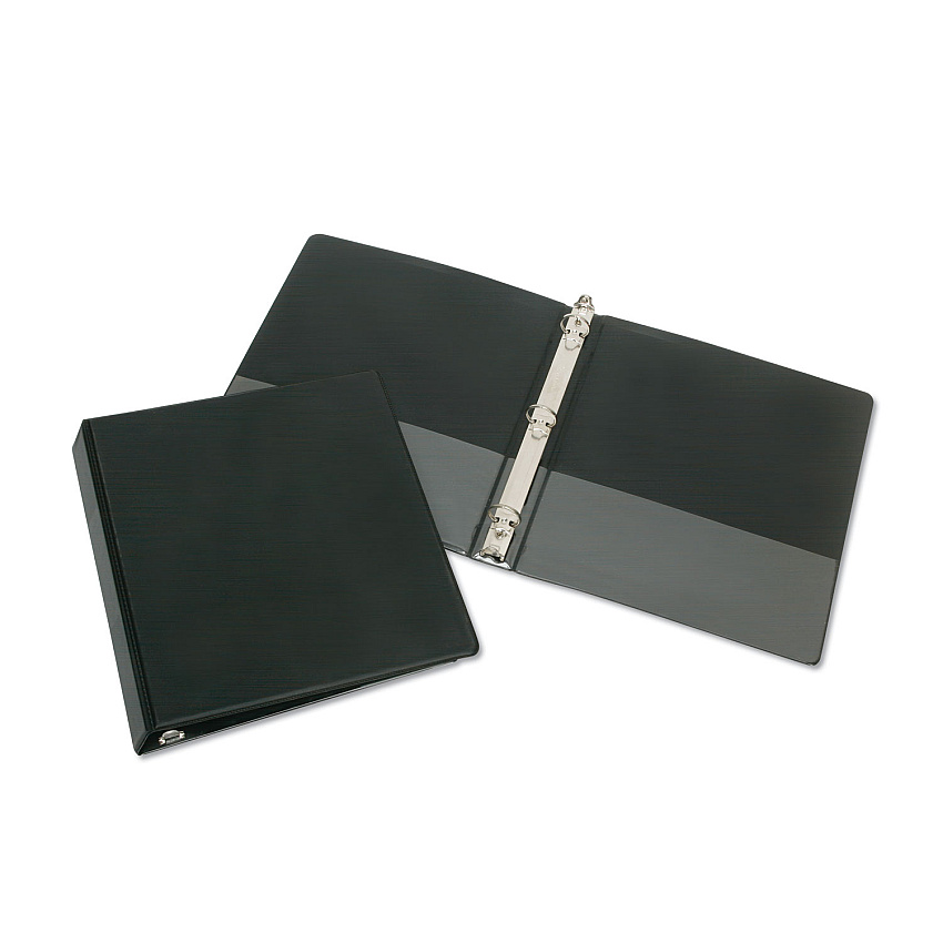 AbilityOne 7510012784131 SKILCRAFT Round Ring Binder, 3 Rings, 1" Capacity, 11 x 8.5, Black