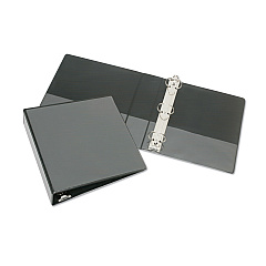 AbilityOne 7510012835273 SKILCRAFT Round Ring View Binder, 3 Rings, 2" Capacity, 11 x 8.5, Black
