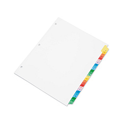 AbilityOne 7530013683492 SKILCRAFT Multiple Index Sheets, 26-Tab, A to Z, 11 x 8.5, White, 1 Set