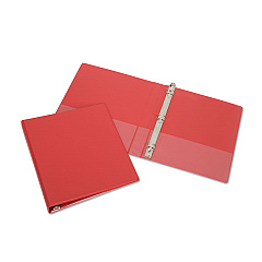 AbilityOne 7510004098647 SKILCRAFT Round Ring Binder, 3 Rings, 1" Capacity, 11 x 8.5, Red