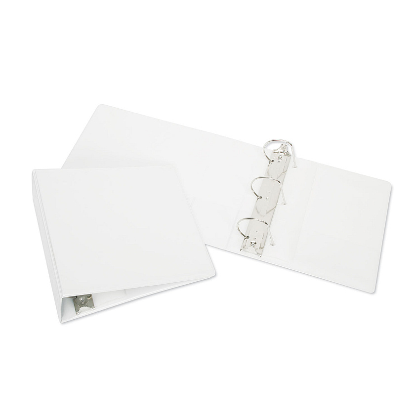 AbilityOne 7510014950696 SKILCRAFT Slant D-Ring View Binder, 3 Rings, 4" Capacity, 11 x 8.5, White