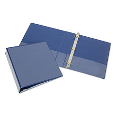 AbilityOne 7510015104860 SKILCRAFT Round Ring View Binder, 3 Rings, 0.5" Capacity, 11 x 8.5, Blue