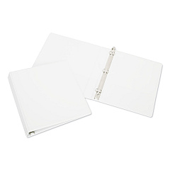 AbilityOne 7510015107492 SKILCRAFT Round Ring Binder, 3 Rings, 1" Capacity, 11 x 8.5, White