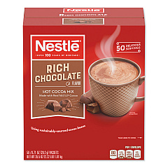 Nestle Hot Cocoa Mix, Rich Chocolate, 0.71 oz Packets, 50/Box, 6 Box/Carton (25485CT)