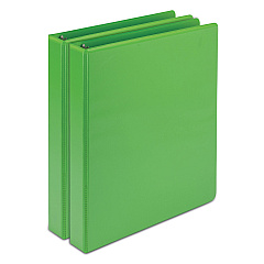 Samsill Earths Choice Biobased Durable Fashion View Binder, 3 Rings, 1" Capacity, 11 x 8.5, Lime, 2/Pack (U86378)