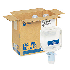Georgia Pacific Professional Pacific Blue Ultra Automated Sanitizer Dispenser Refill Foam Hand Sanitizer, 1,000 mL Bottle, Fragrance-Free, 3/Carton (43337)