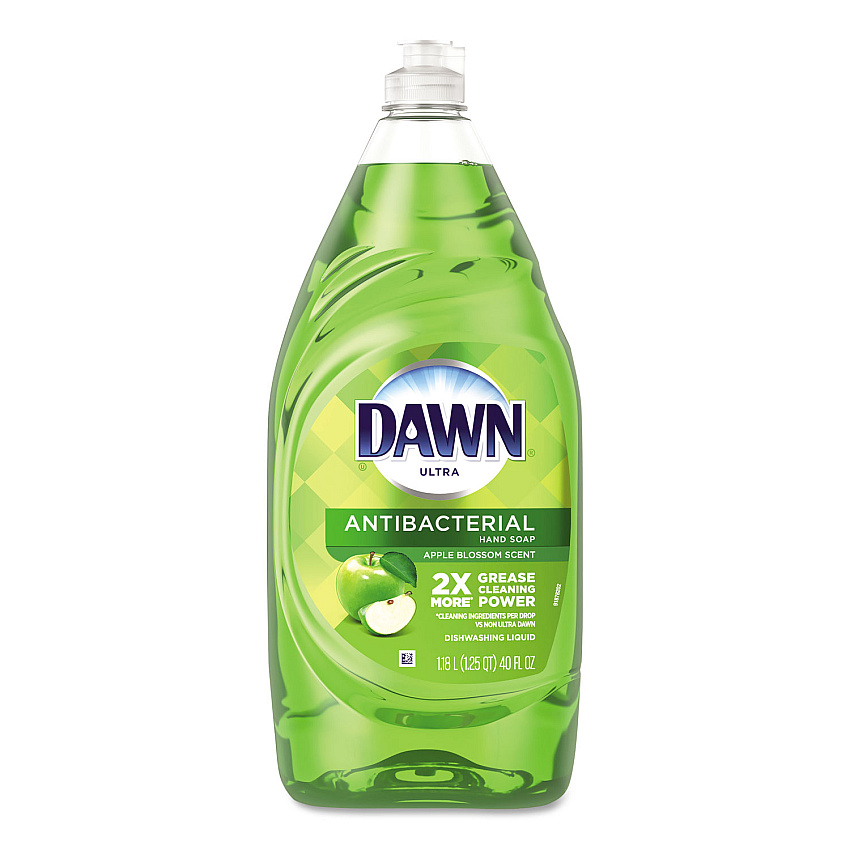 Dawn Ultra Antibacterial Dishwashing Liquid, Apple Blossom, 40 oz Bottle, 8/Carton (91093)