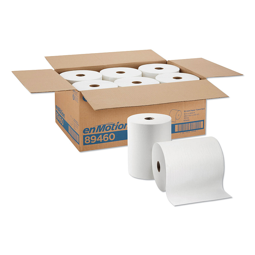 Georgia Pacific Professional Paper Towel High Capacity Rolls, 1-Ply, 10" x 800 ft, White, 6 Rolls/Carton (89460)