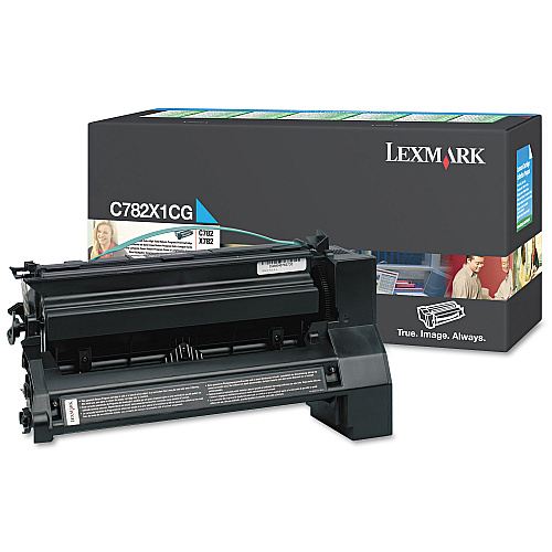 Lexmark C782X1CG Extra High-Yield Toner, 15,000 Page-Yield, Cyan