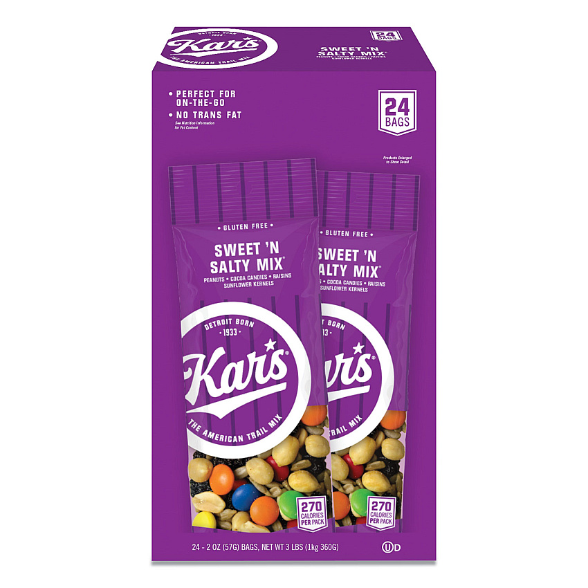 Kar's Nuts Caddy, Sweet 'N Salty Mix, 2 oz Packets, 24/Box (SN08387)