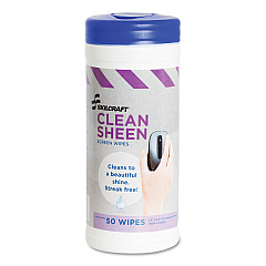 AbilityOne 7930014541138, SKILCRAFT, Computer Screen Wet Wipes, 5 x 7, White, 50 Wipe/Dispenser, 12/Box
