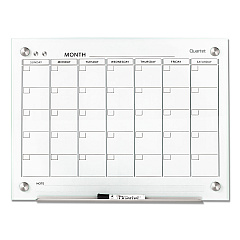 Quartet Infinity Magnetic Glass Calendar Board, 24 x 18 (GC2418F)